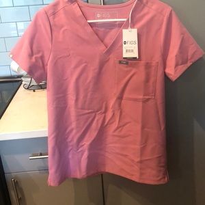 Pink figs scrub top XS